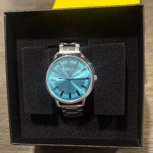 Invicta Wildflower Women's Silver Watch with Vibrant Blue Dial